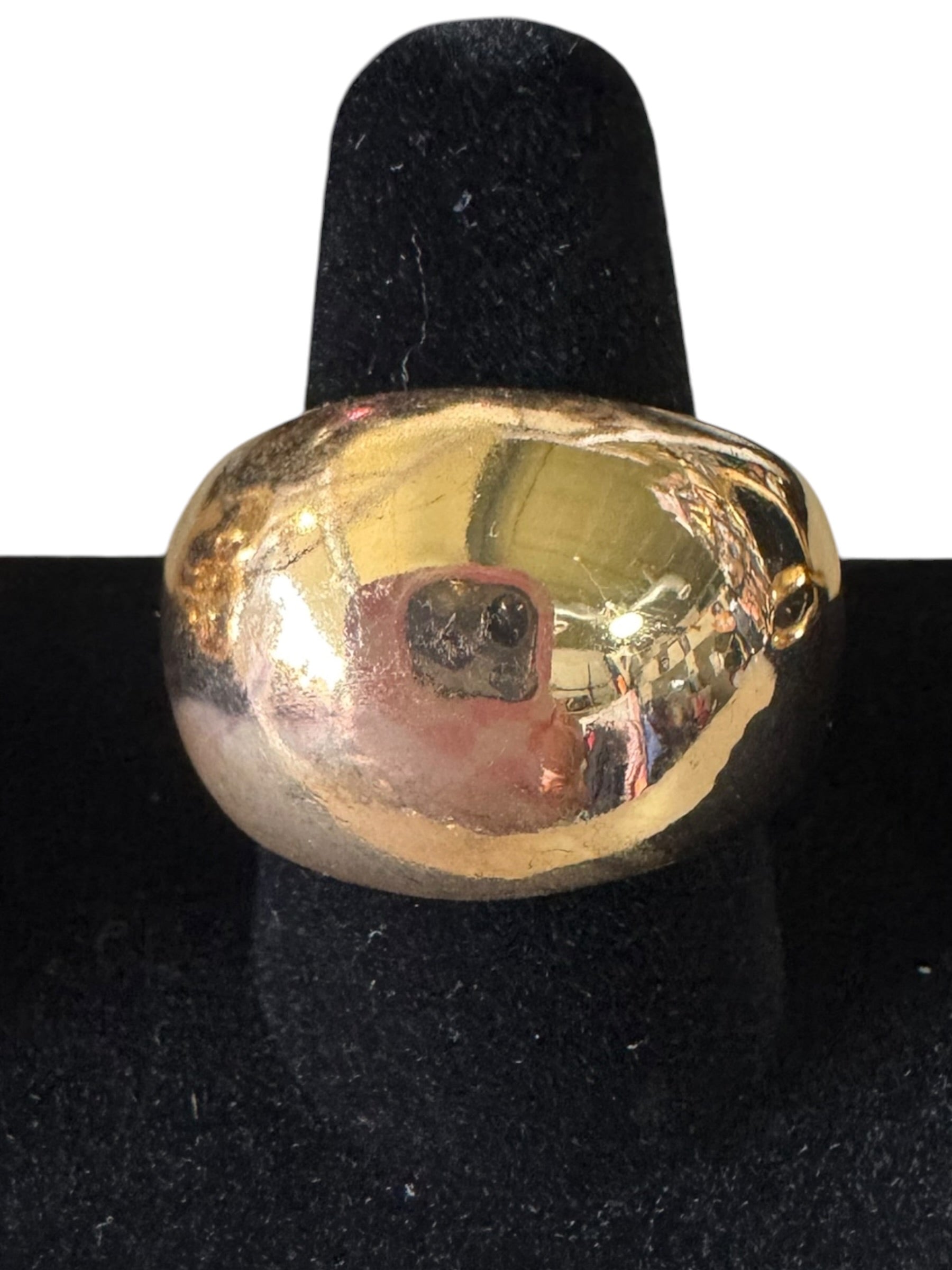 Chunky Rounded Dome Gold-Tone Ring