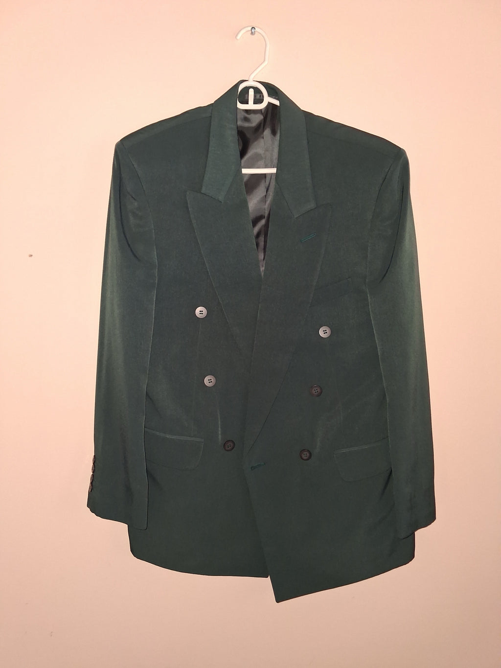 Vintage Deis Lomar Forest Green Double-Breasted Blazer