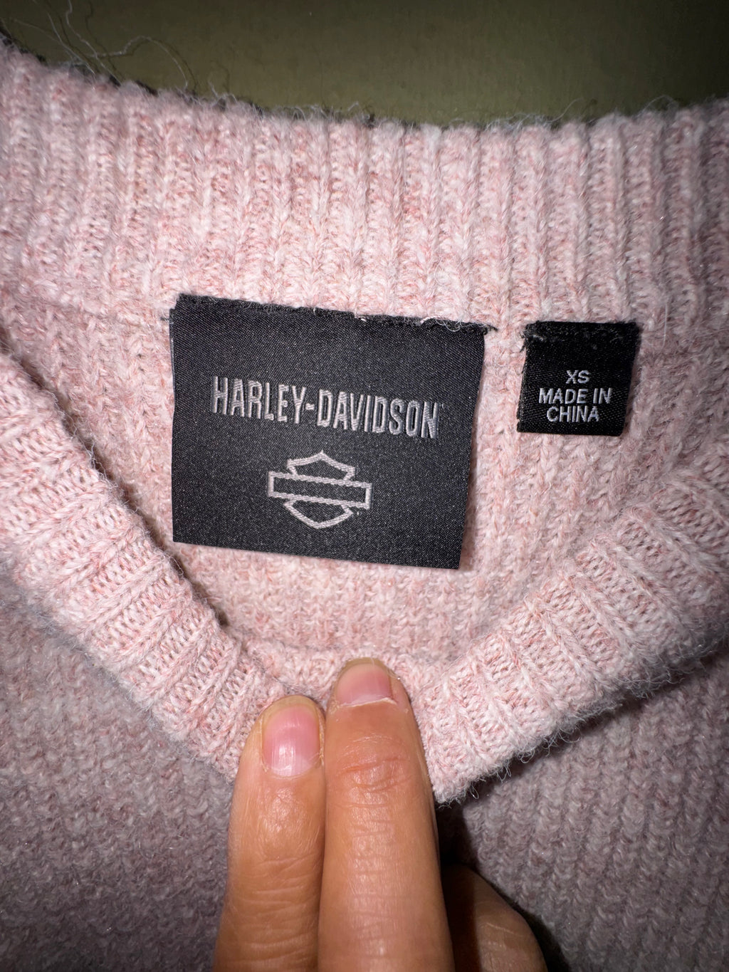 Harley-Davidson Blush Pink Knit Sweater