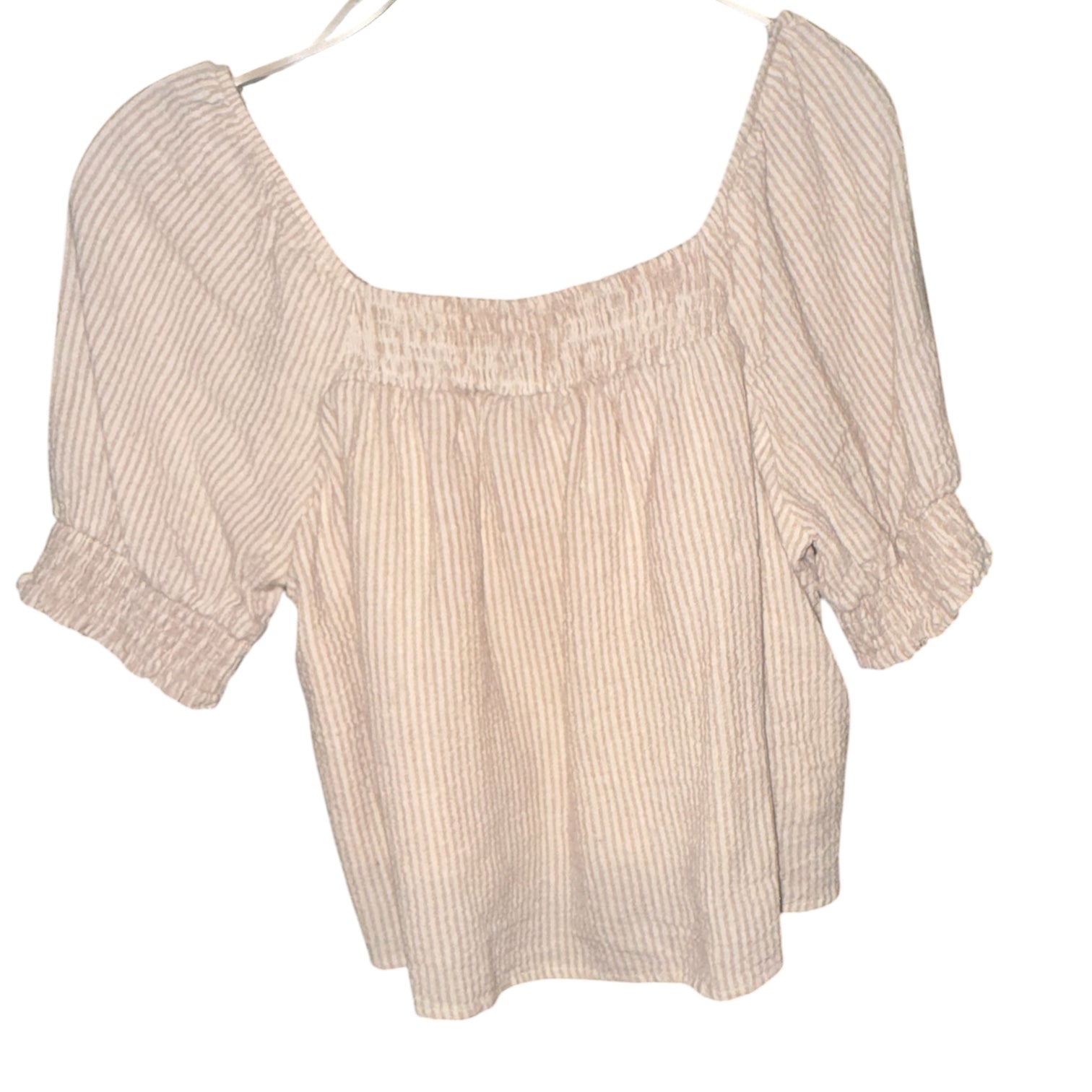 Heatherly Smocked Square Neck Top
