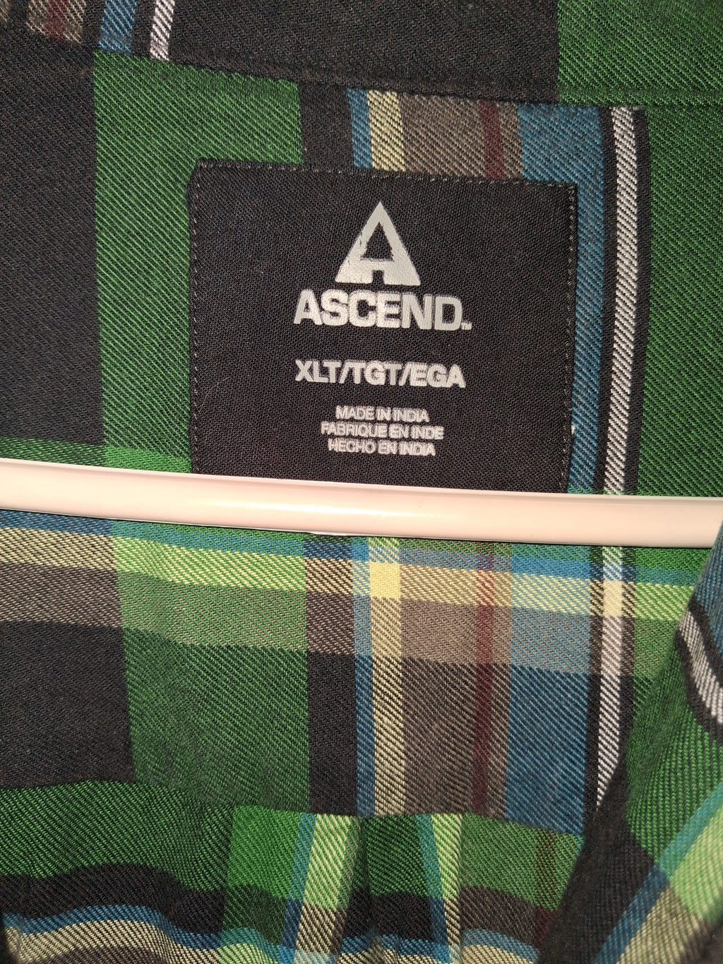 Ascend Green & Blue Plaid Long-Sleeve Shirt
