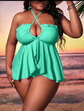Emerald Green Halter Tankini