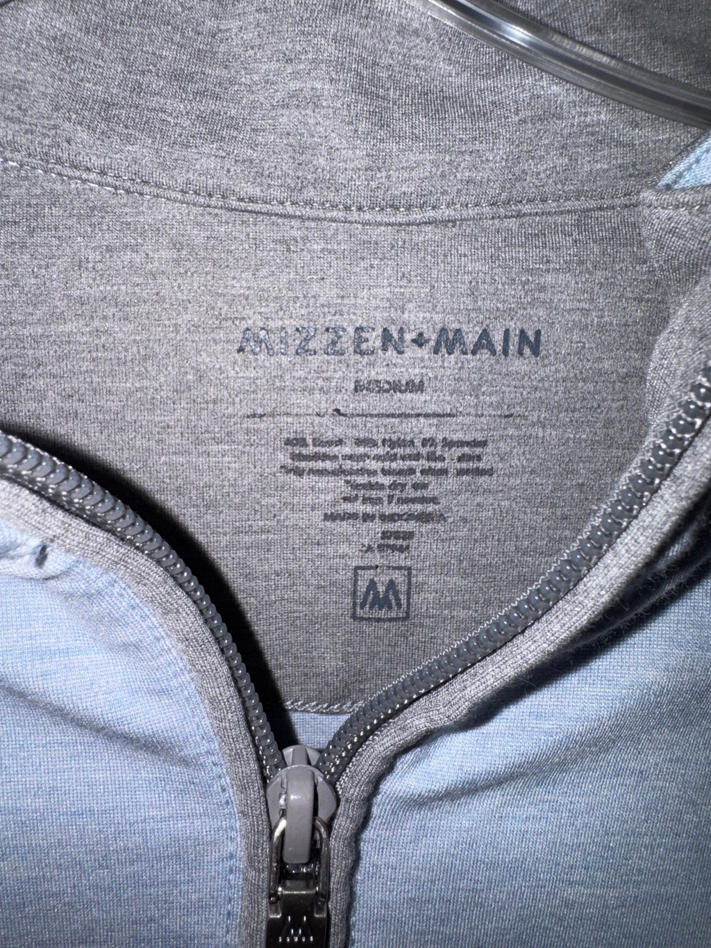 Mizzen+Main Light Blue Performance Quarter-Zip