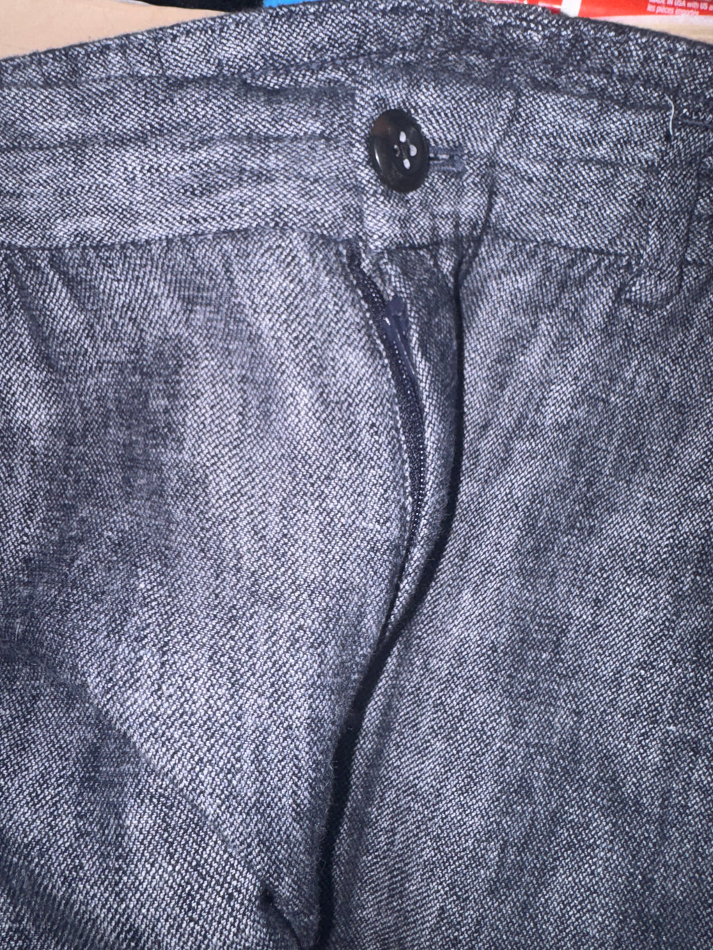 Banana Republic Men's Athletic Fit Linen Blend Pants Blue Chambray