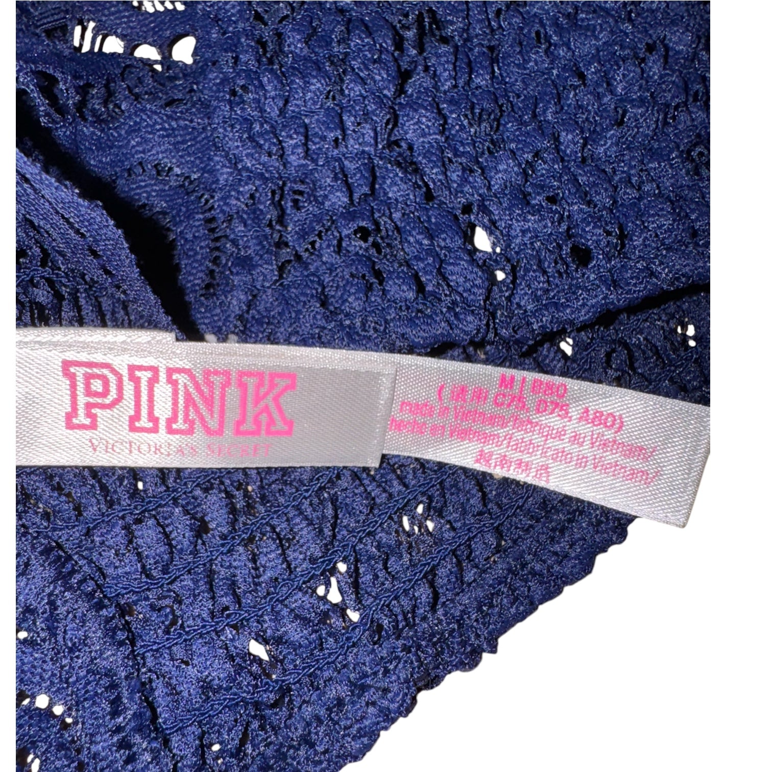 Victoria's Secret PINK Navy Blue Lace Bralette