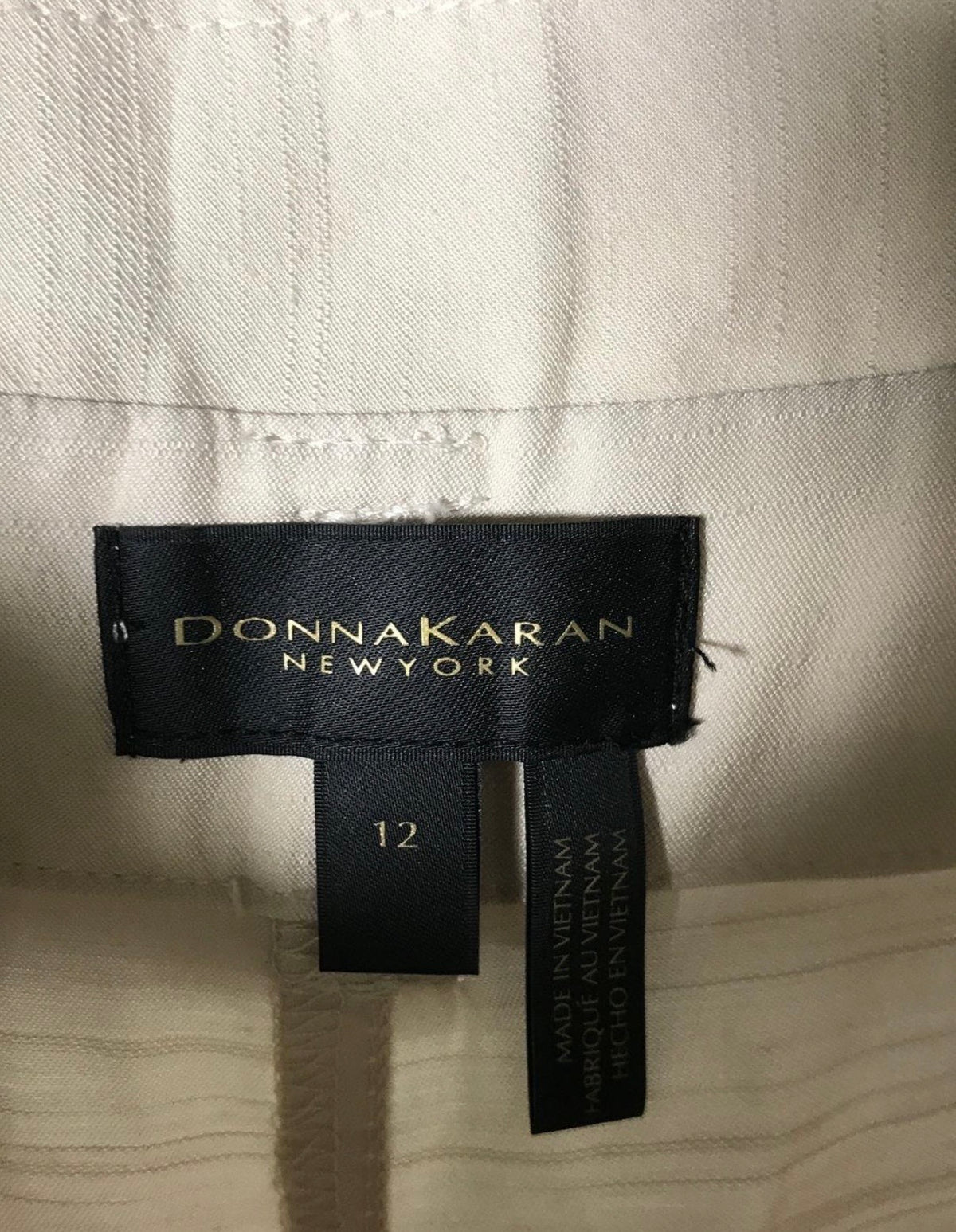 Donna Karan New York Cream Wide-Leg Belted Trousers