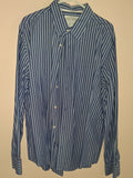 Aéropostale Blue & Cream Striped Cotton Shirt