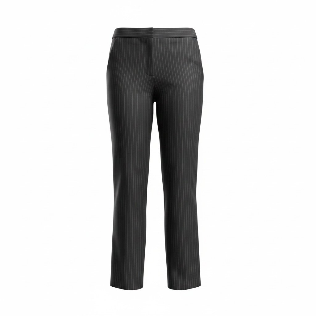 Apt. 9 Stretch Black Pinstripe 2-Piece Pant Suit – Blazer & Trousers