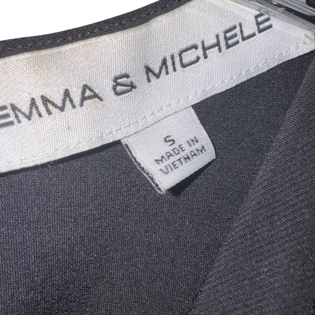 Emma & Michele Black Wrap Dress