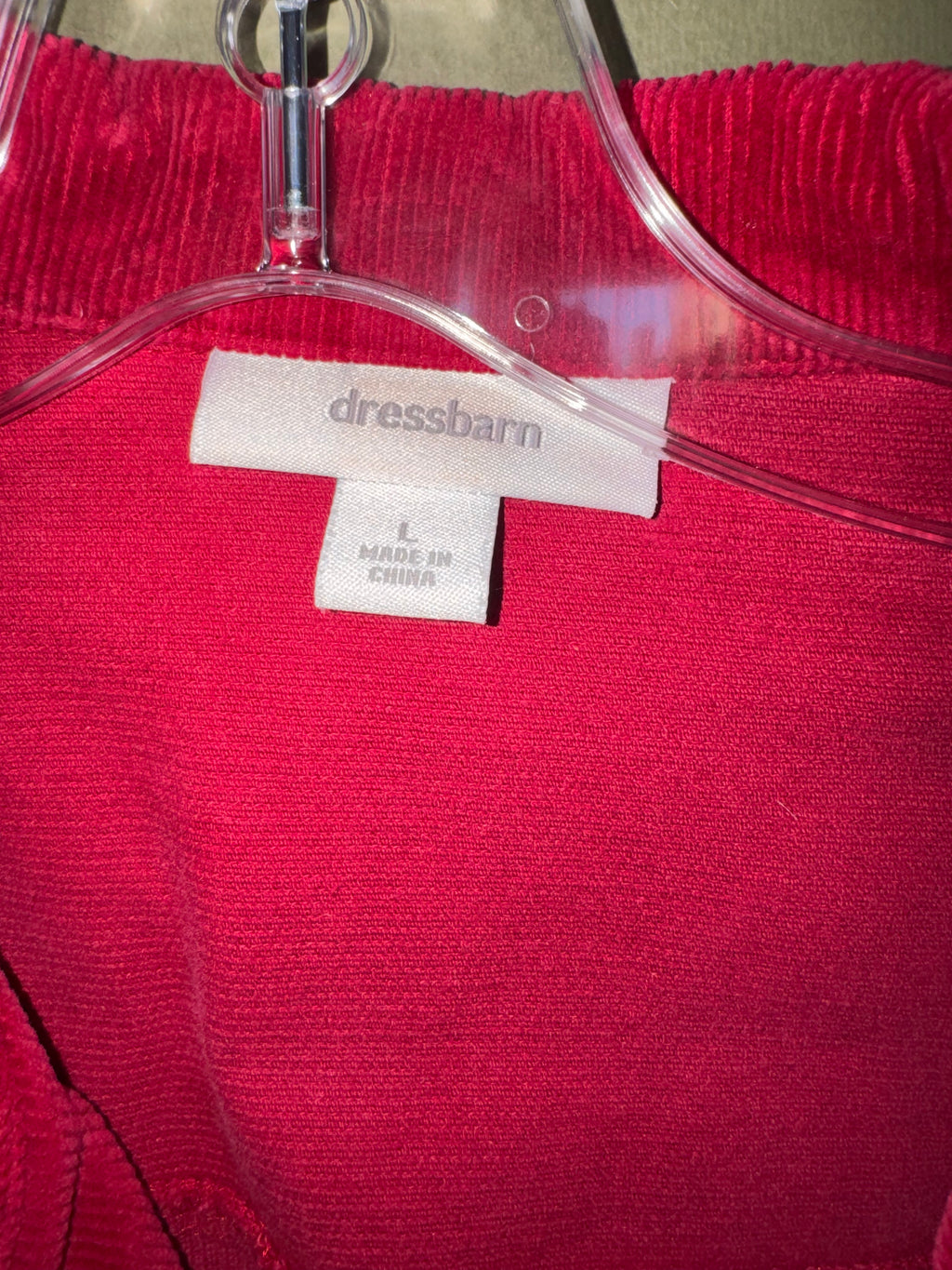 Dressbarn Red Corduroy Button-Front Jacket