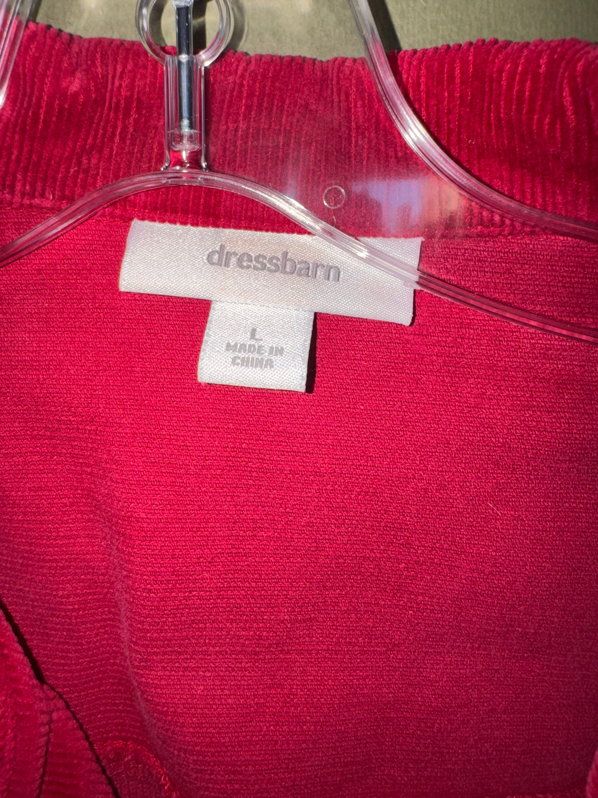 Dressbarn Red Corduroy Button-Front Jacket