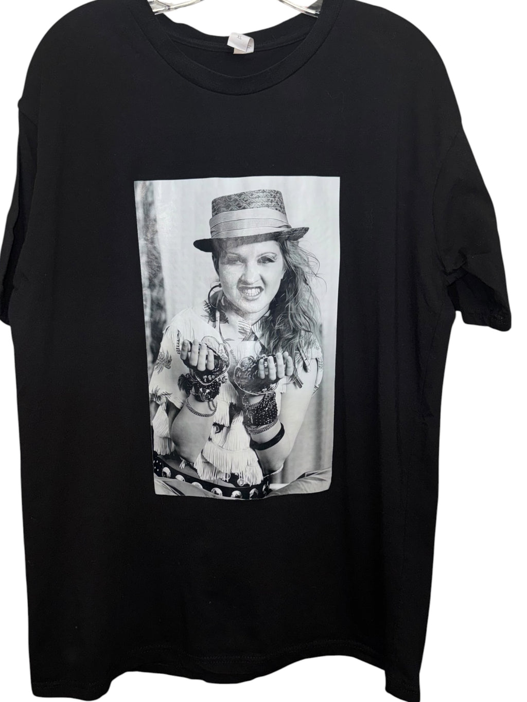 Cyndi Lauper Black & White Portrait Graphic T-Shirt