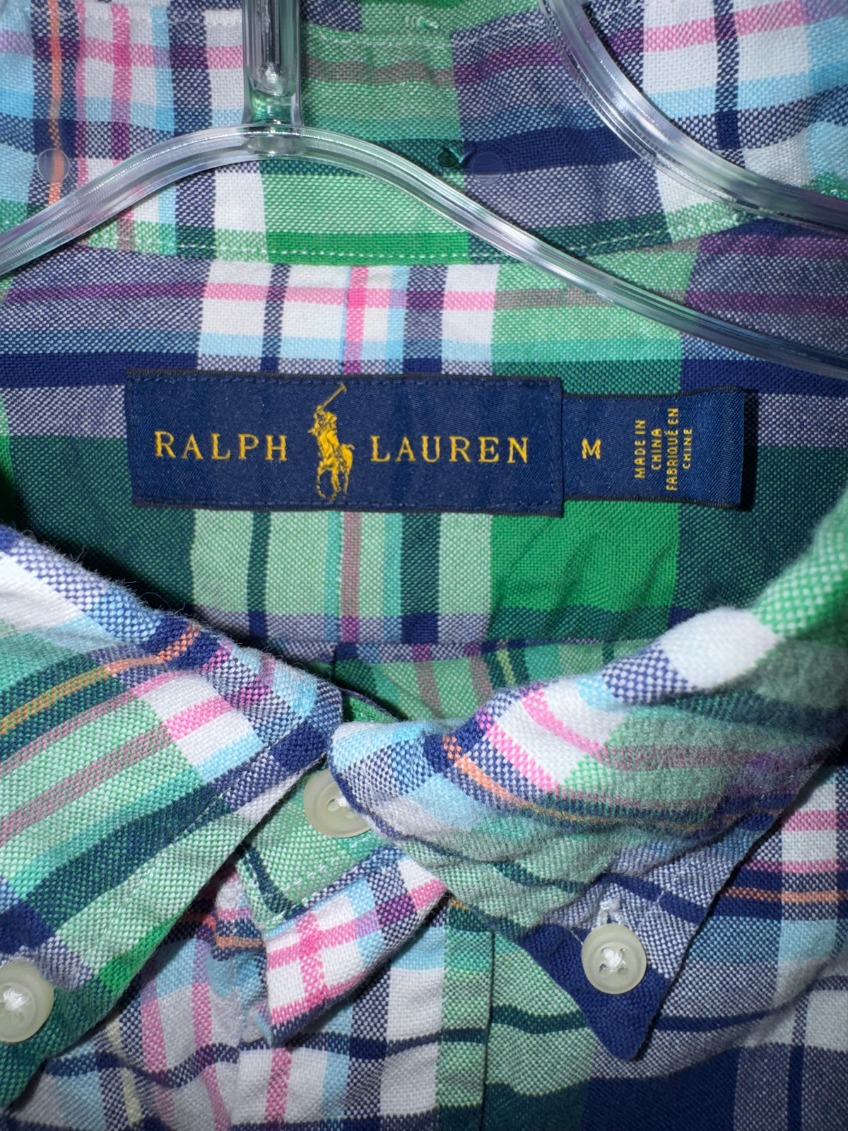 Ralph Lauren Green Multicolor Plaid Shirt
