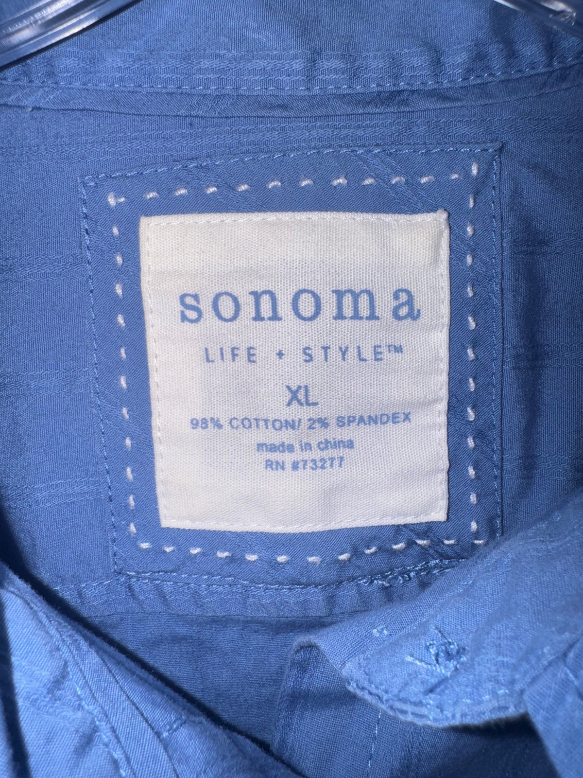 Sonoma Life + Style Blue Button-Up Shirt