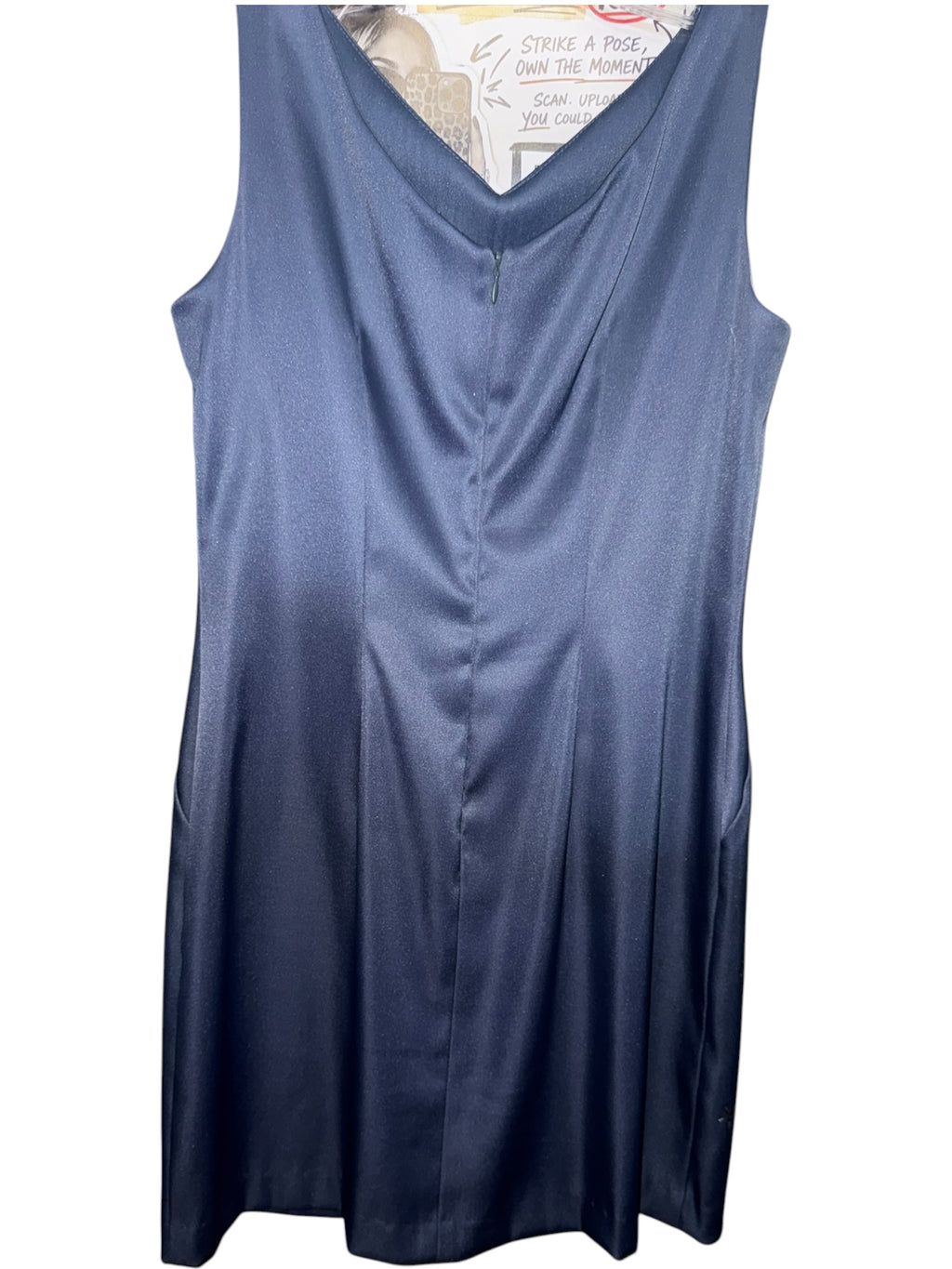CDO Petites Blue Embellished Sheath Dress