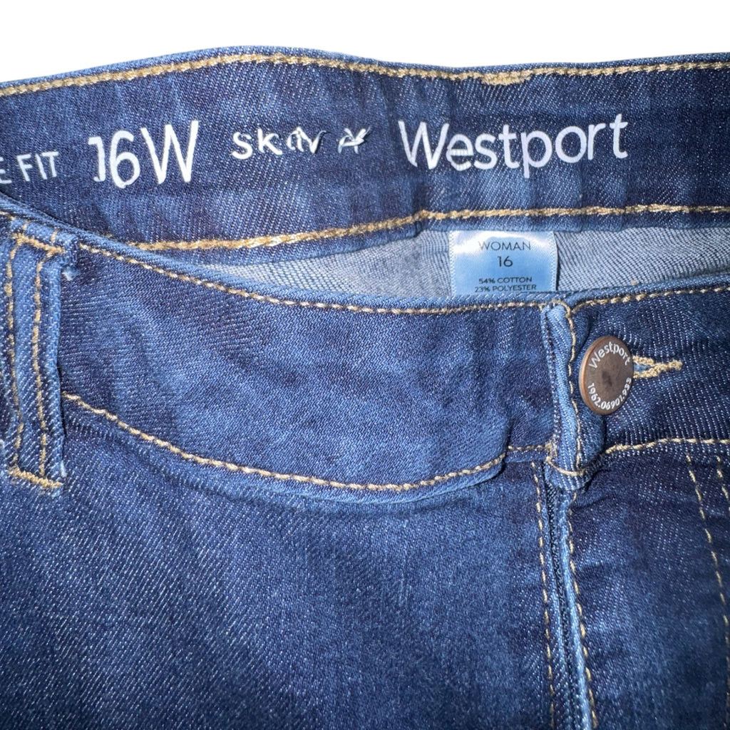 Westport Sequin Floral Embroidered Skinny Jeans