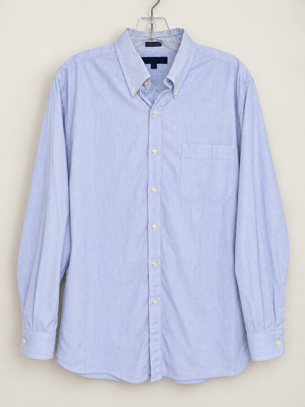 Tommy Hilfiger Light Blue Pinstripe Regular Fit Shirt