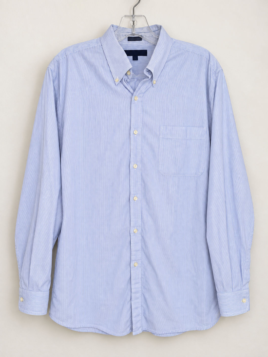 Tommy Hilfiger Light Blue Pinstripe Regular Fit Shirt