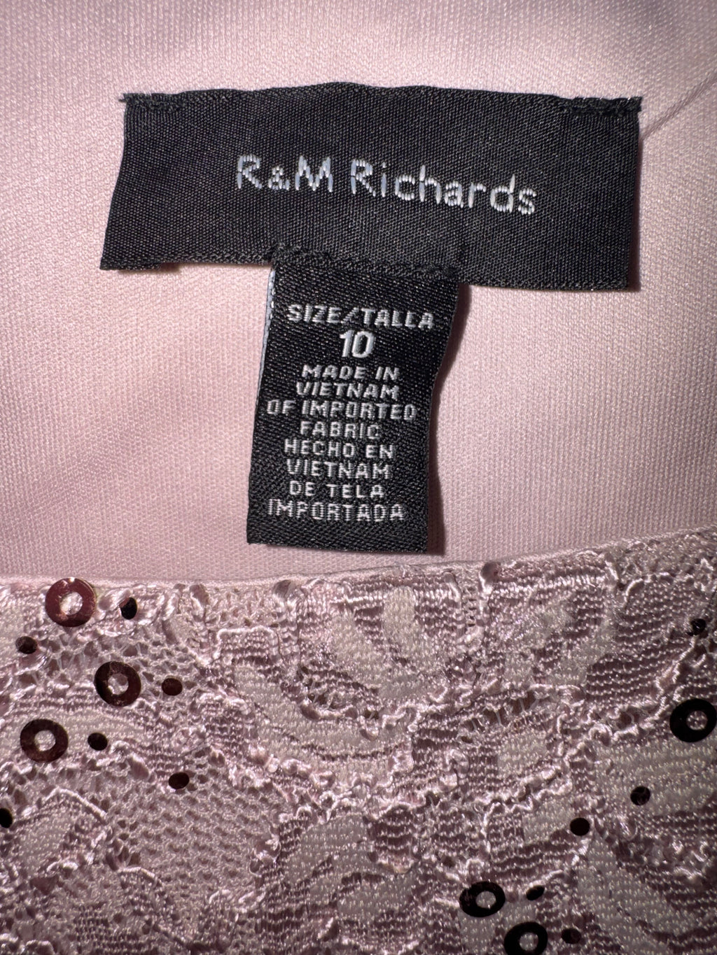 R&M Richards Sequin Lace Shell
