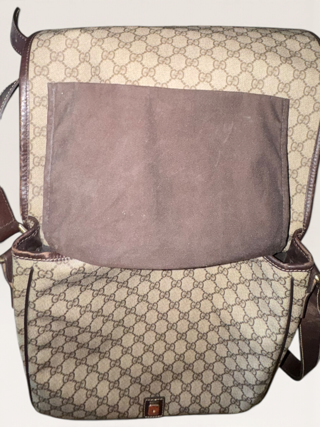 Vintage Gucci GG Supreme Web Messenger Crossbody Bag – Style 201444