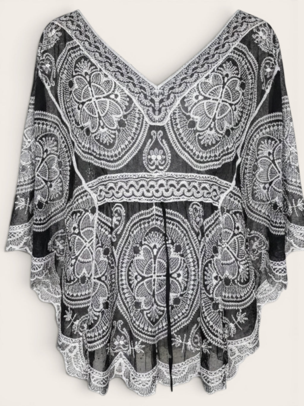 Paisley Print Beach Cover-Up