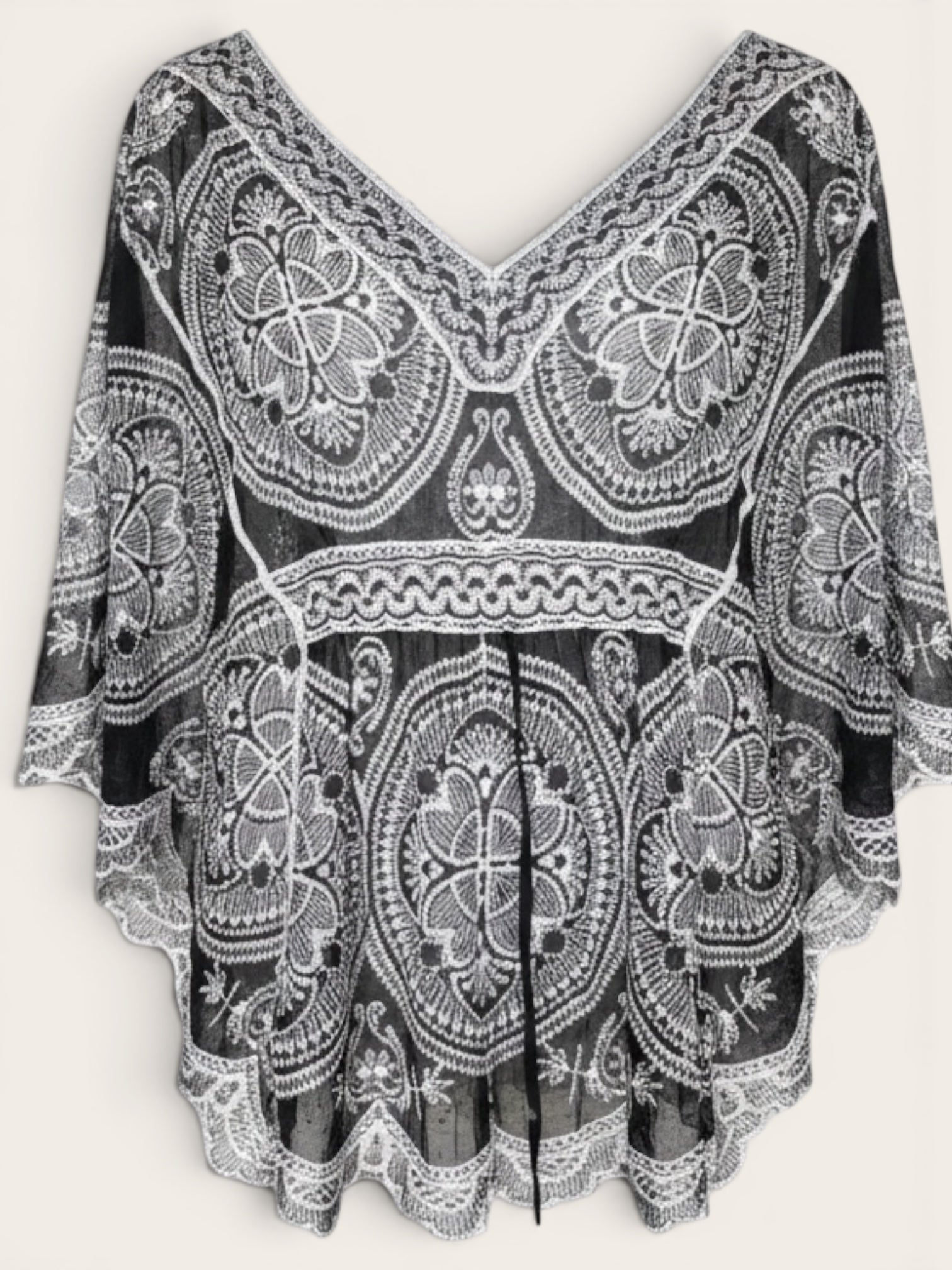 Paisley Print Beach Cover-Up