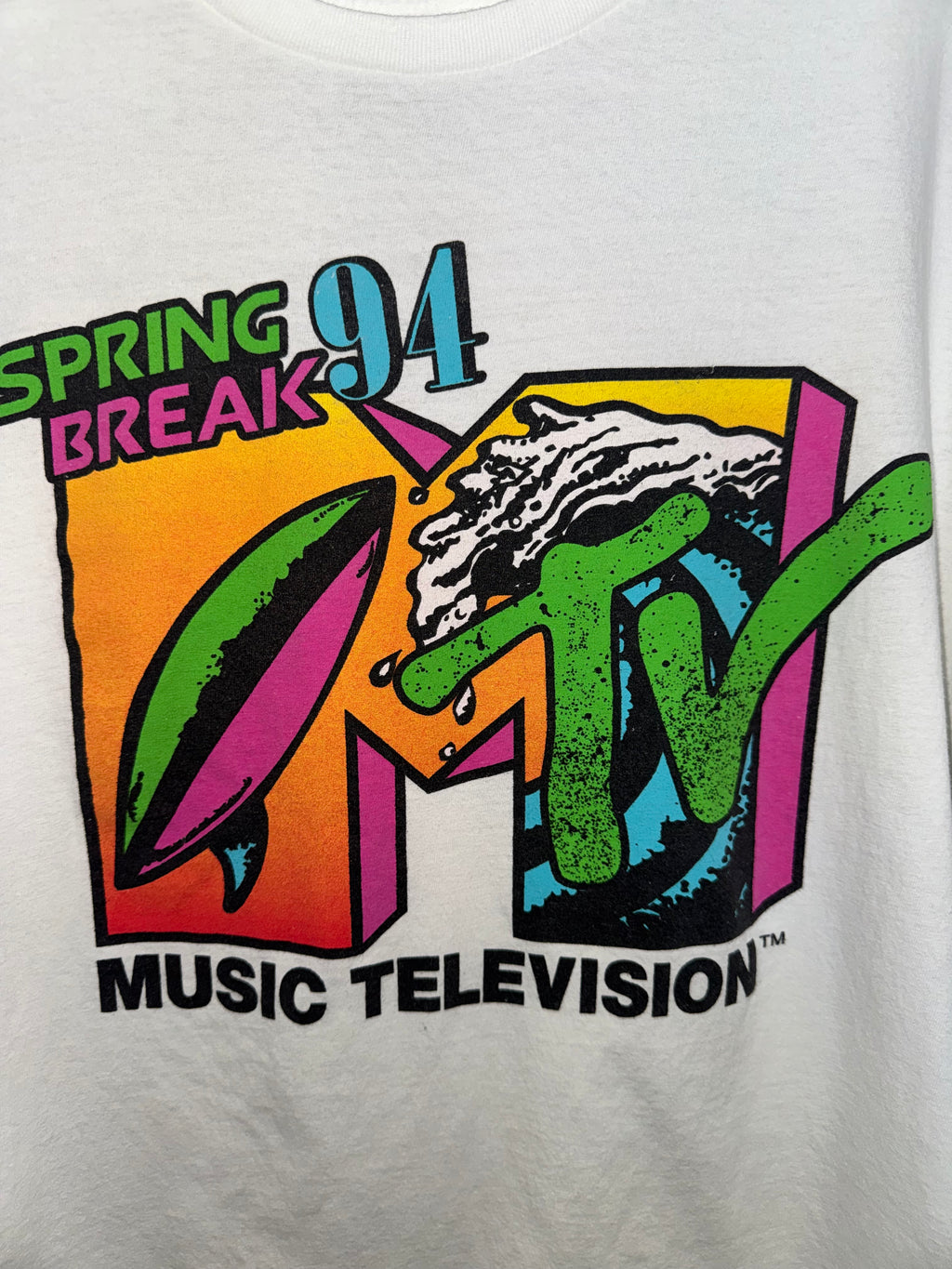 Vintage MTV Spring Break Graphic Crewneck T-Shirt