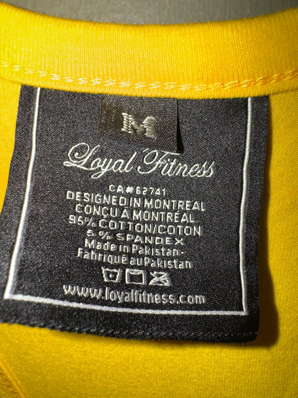 Loyal Fitness Yellow Racerback Tank