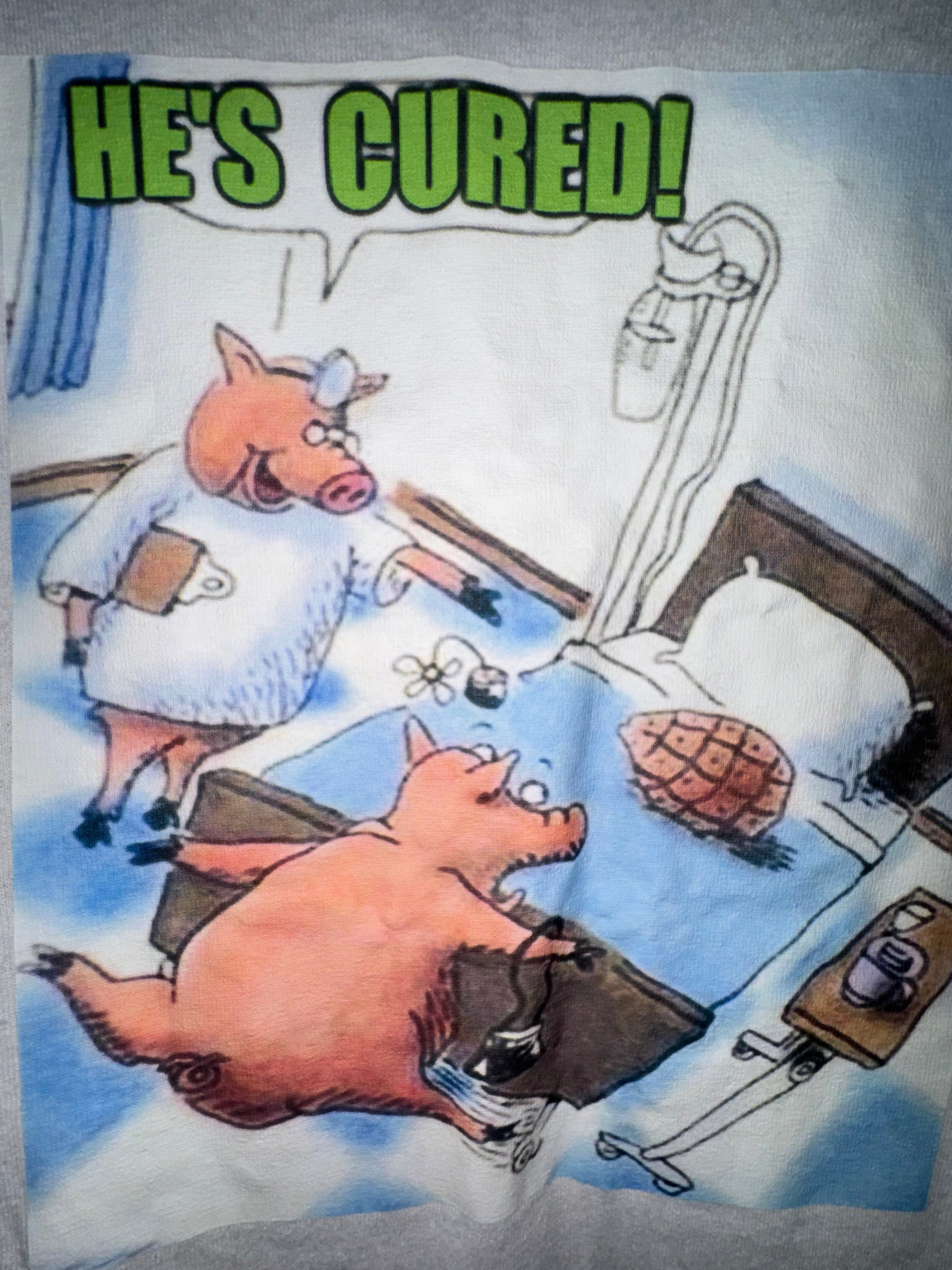 “He’s Cured!” Pig Hospital Graphic T-Shirt