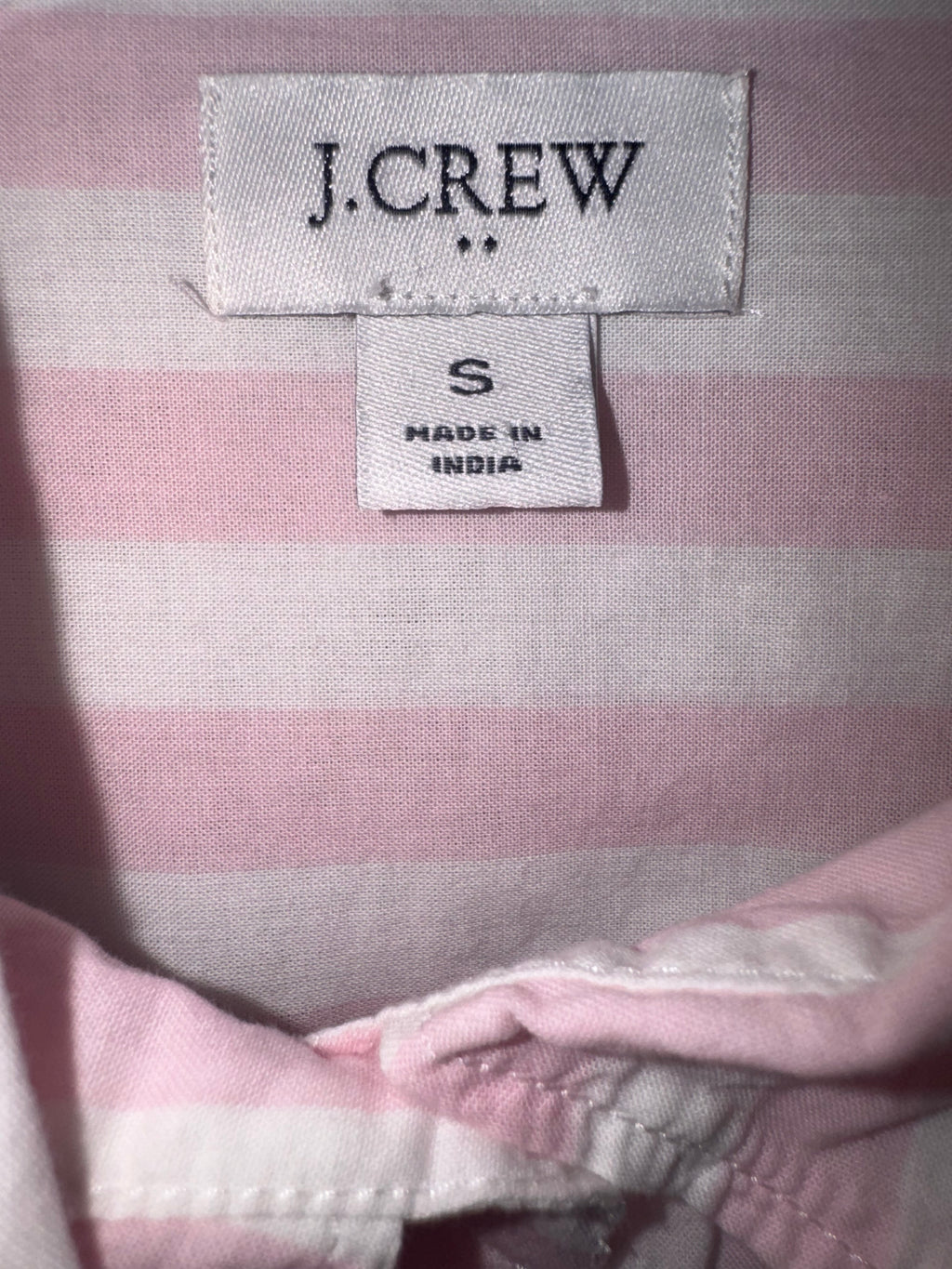 Crew Pink & White Striped Button-Down
