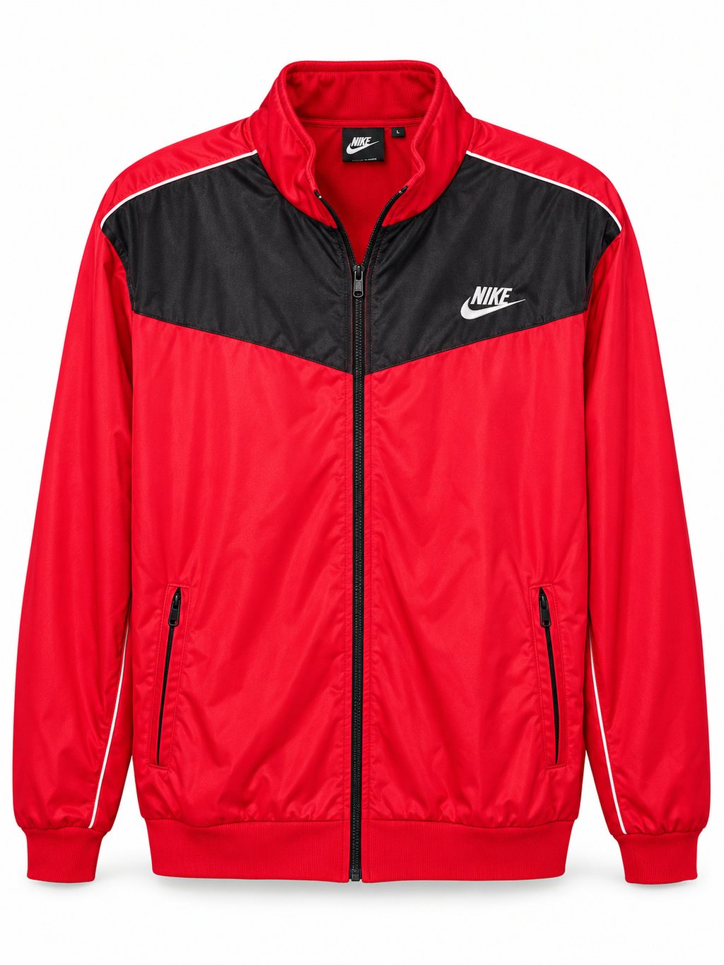 Nike Red & Black Full-Zip Tracksuit Set