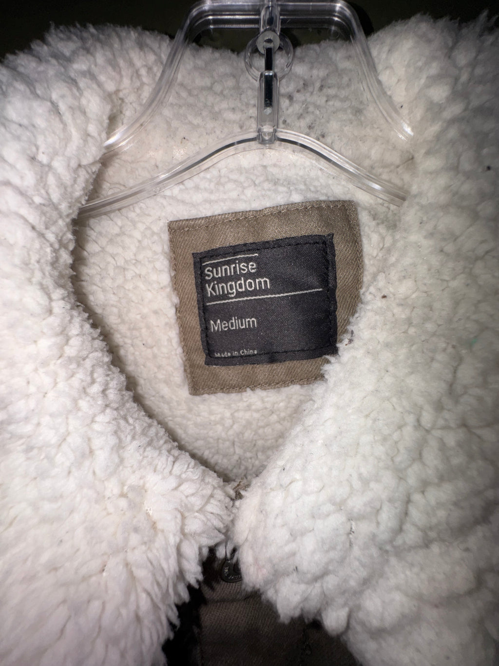 Sunrise Kingdom Tan Sherpa-Lined Trucker Jacket