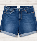 Nicole Miller New York SOHO High Rise Cuffed Denim Shorts