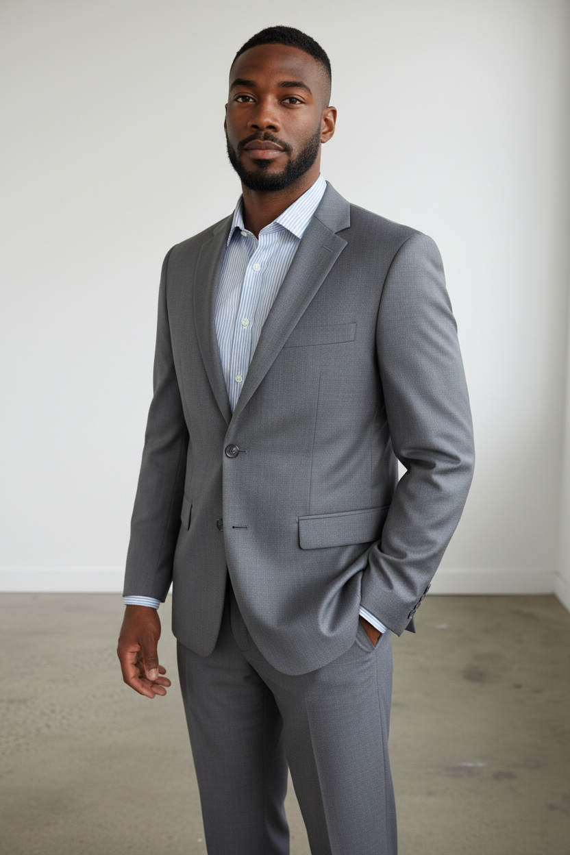 Egara Gray Two-Piece Slim-Fit Suit
