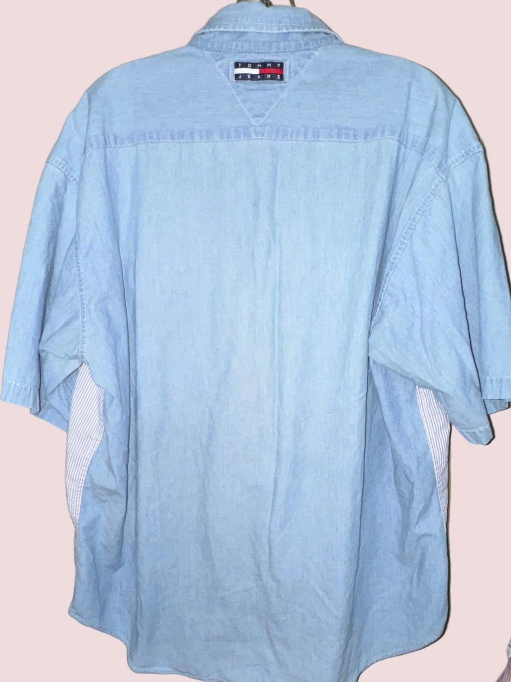 Tommy Jeans Striped & Denim Colorblock Shirt
