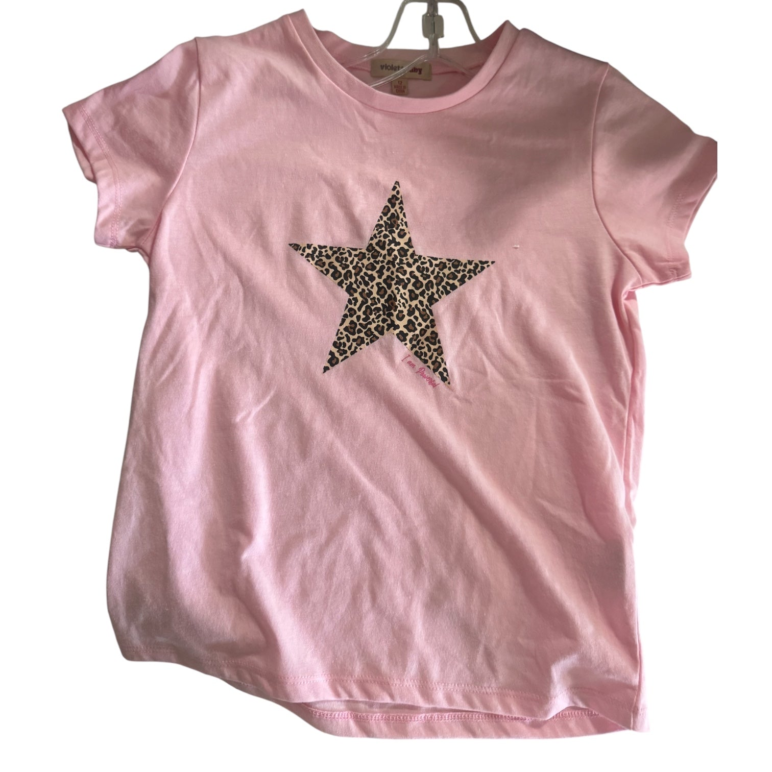 Violet & Ruby Pink Leopard Star Graphic Tee