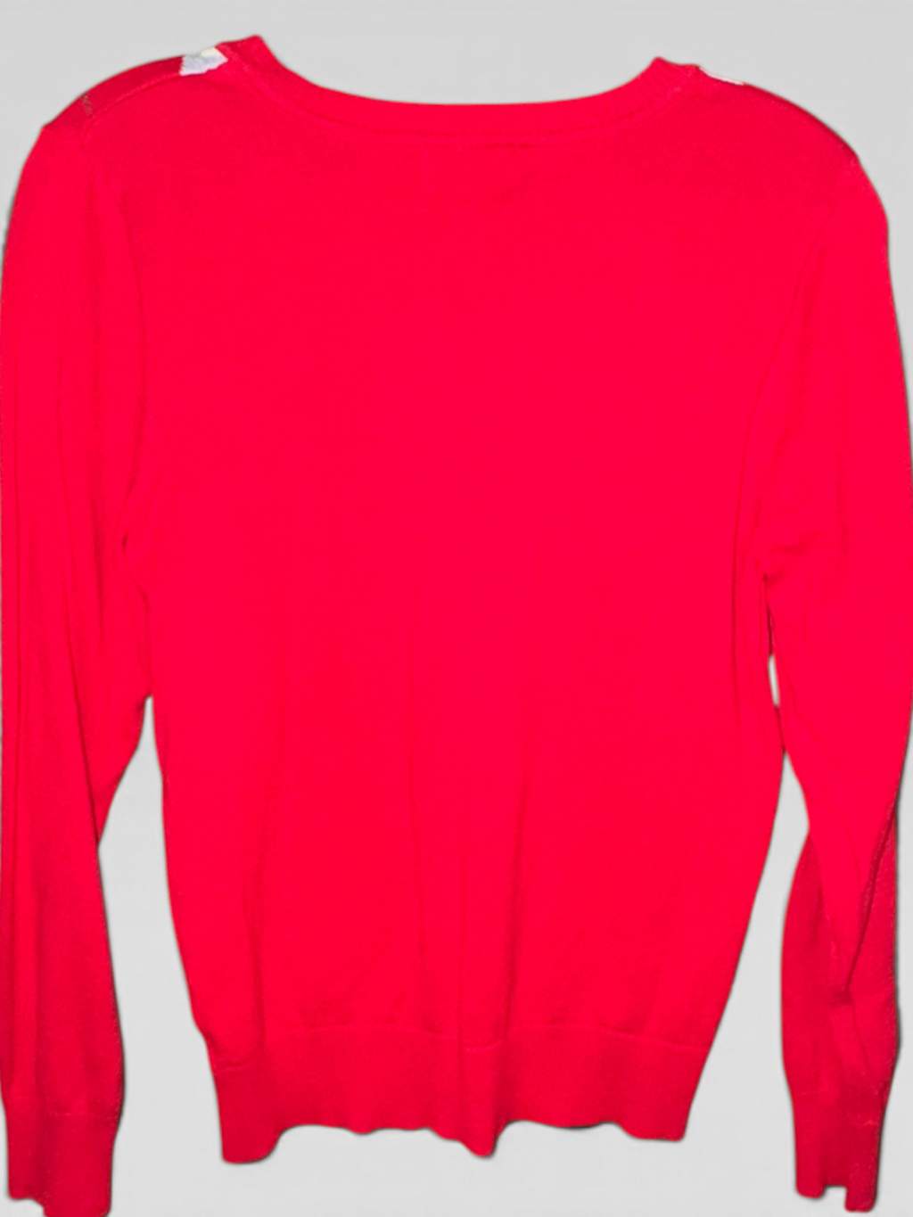 St. John’s Bay Red Argyle V-Neck Sweater