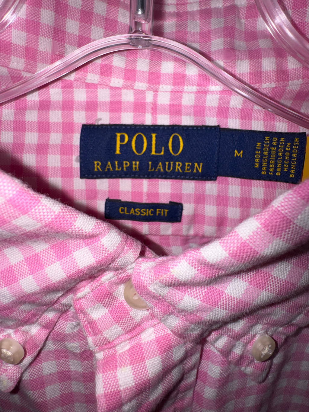 Polo Ralph Lauren Pink Gingham Classic-Fit Shirt