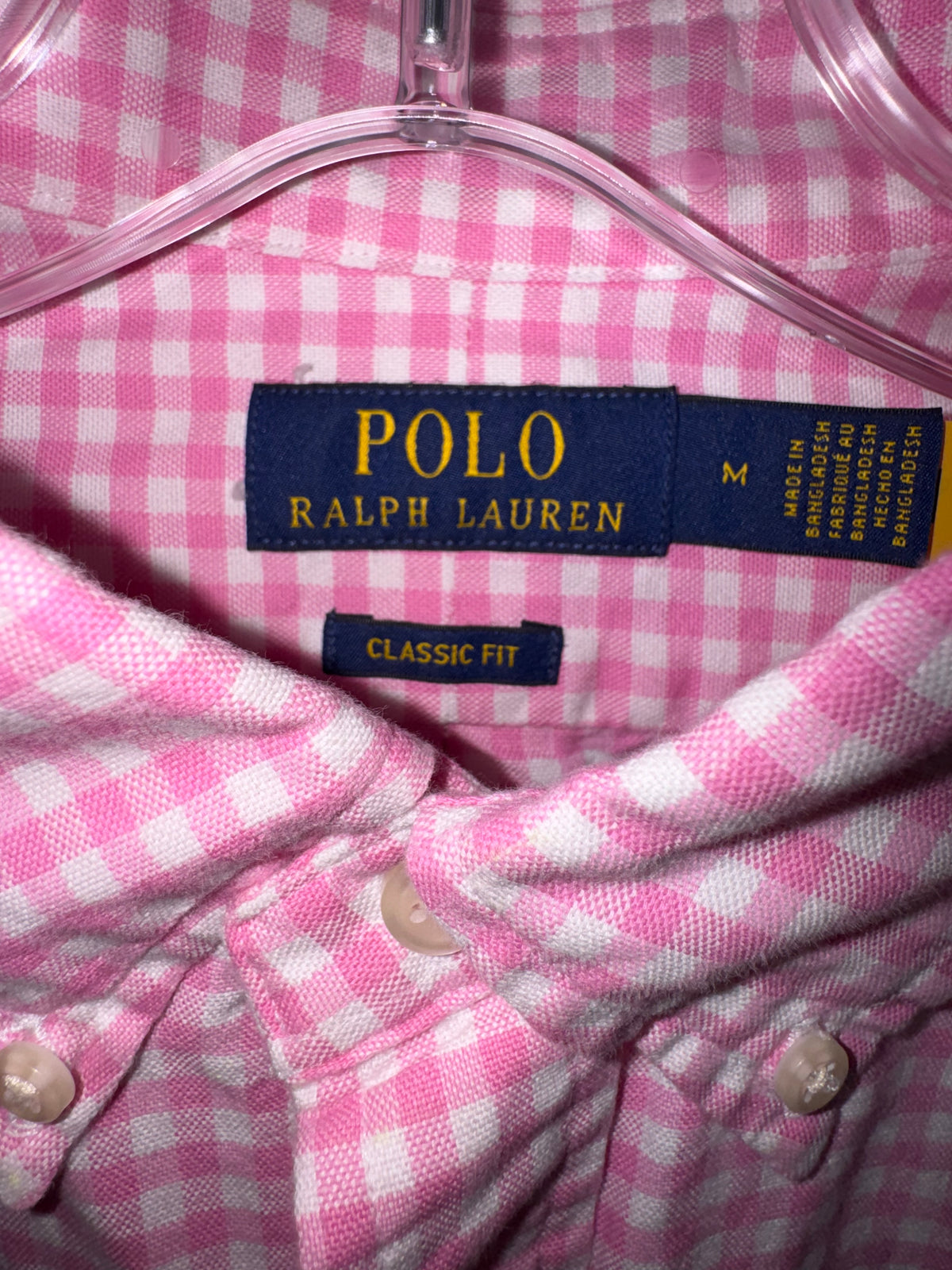 Polo Ralph Lauren Pink Gingham Classic-Fit Shirt