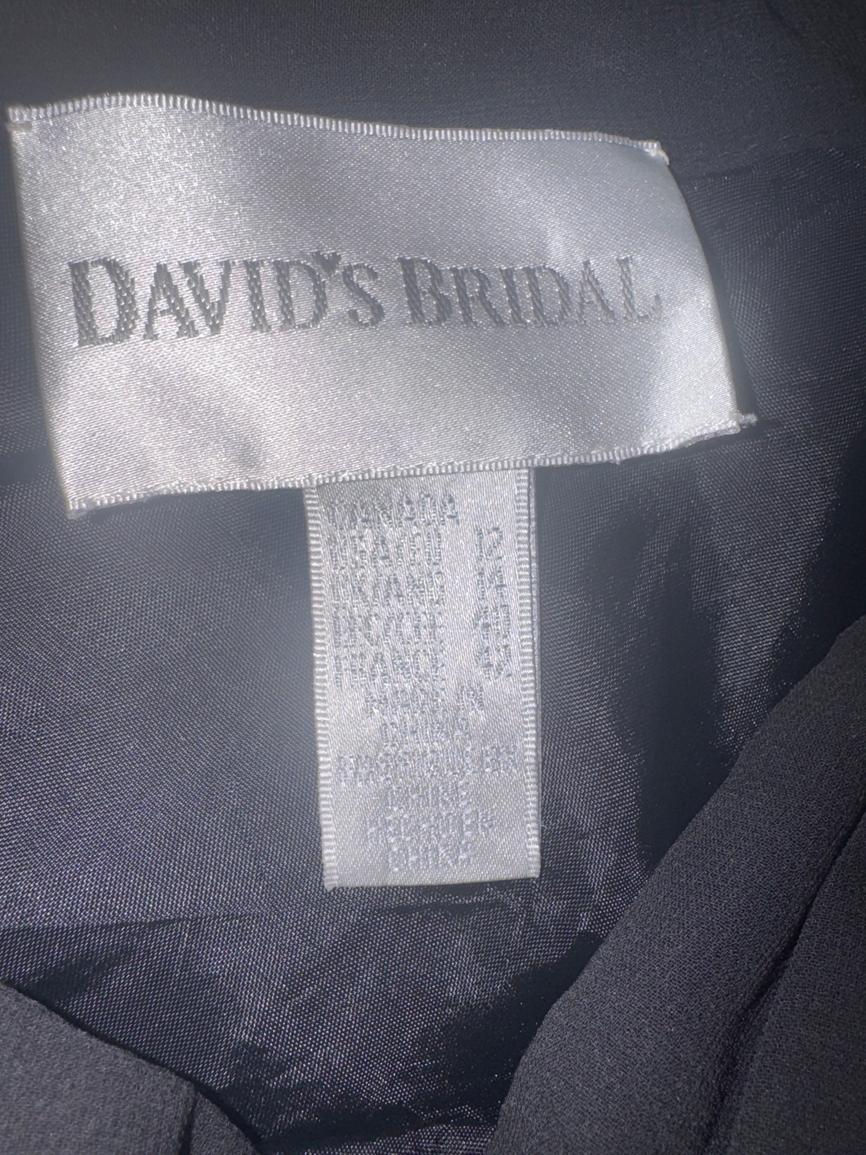 David’s Bridal Embellished One-Shoulder Evening Top