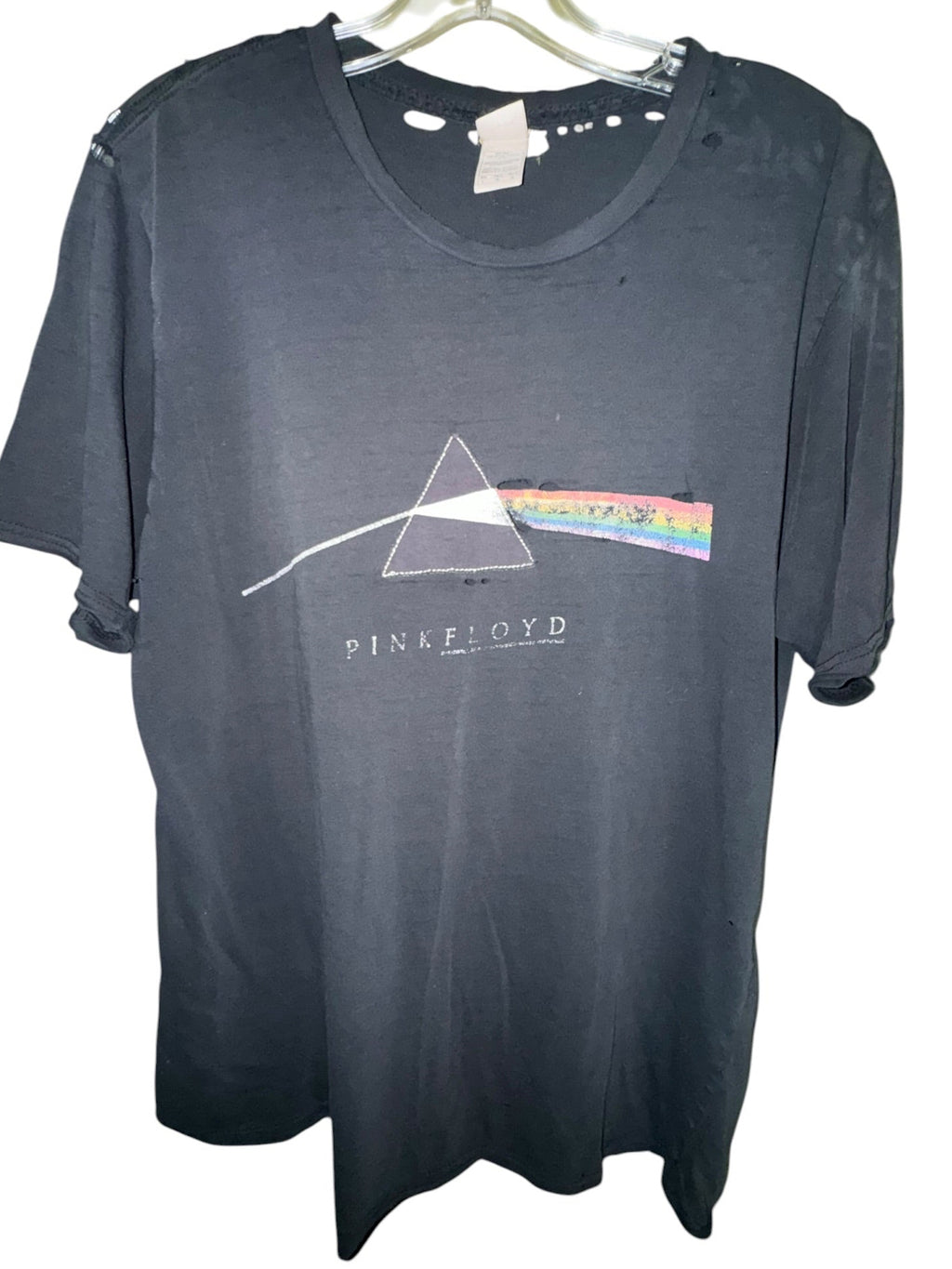 Pink Floyd Dark Side of the Moon Distressed Black Tee