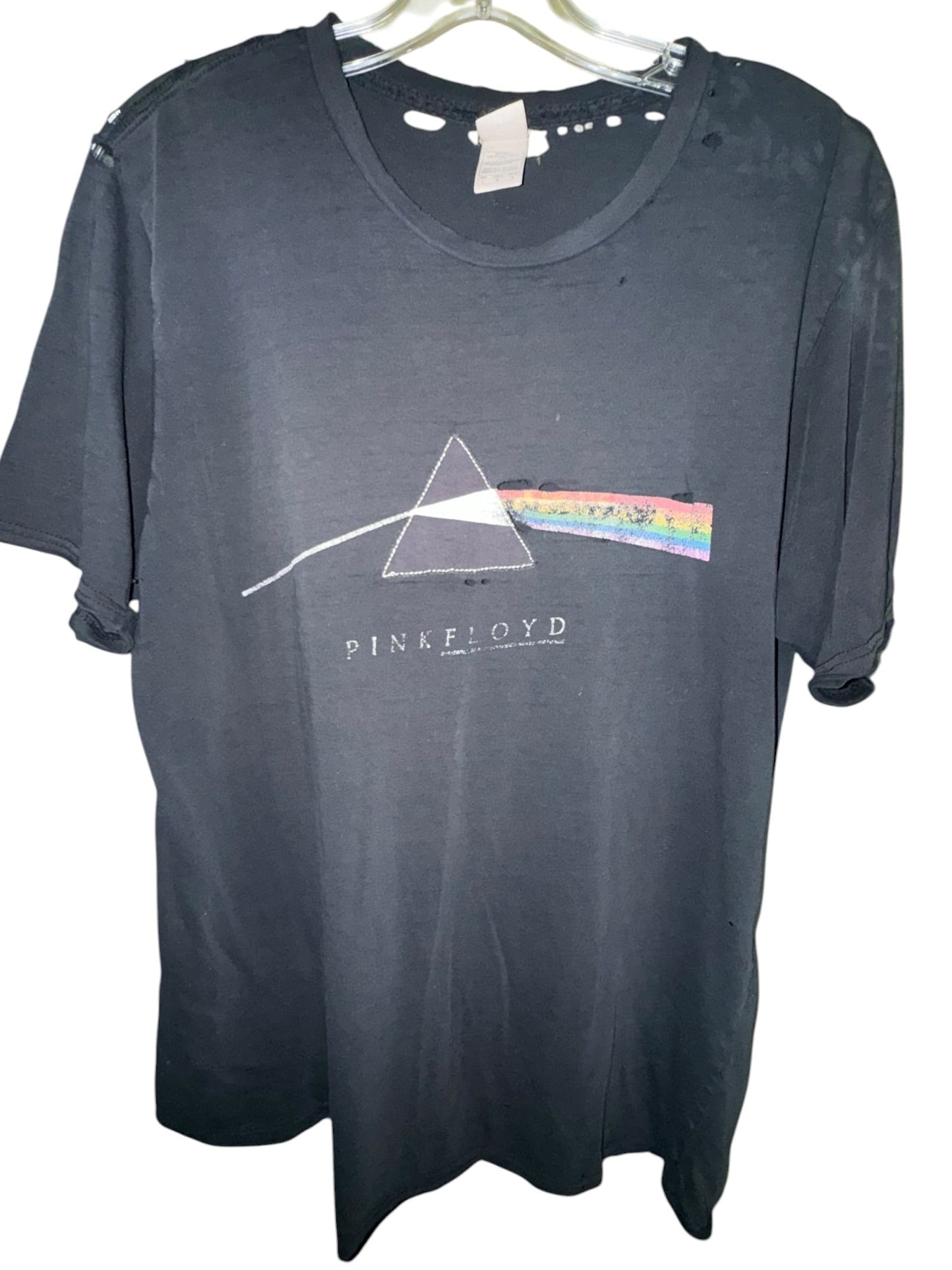 Pink Floyd Dark Side of the Moon Distressed Black Tee