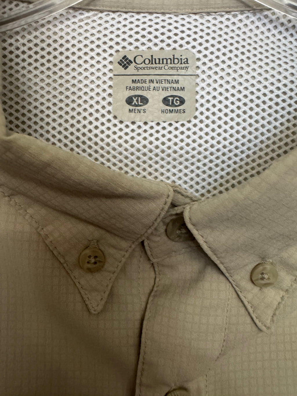 Columbia PFG Beige Fishing Shirt
