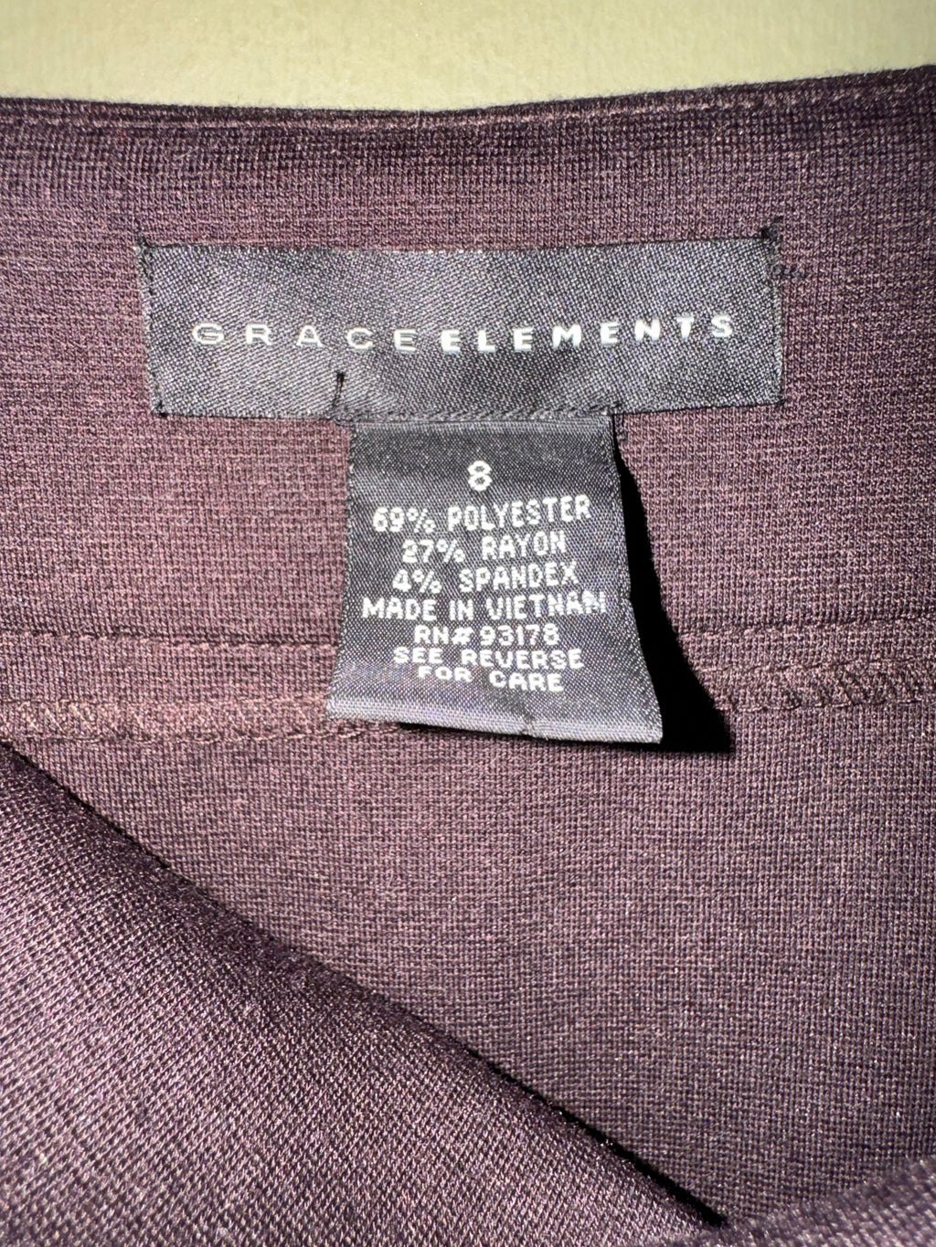 Grace Elements Brown Knit Pencil Skirt