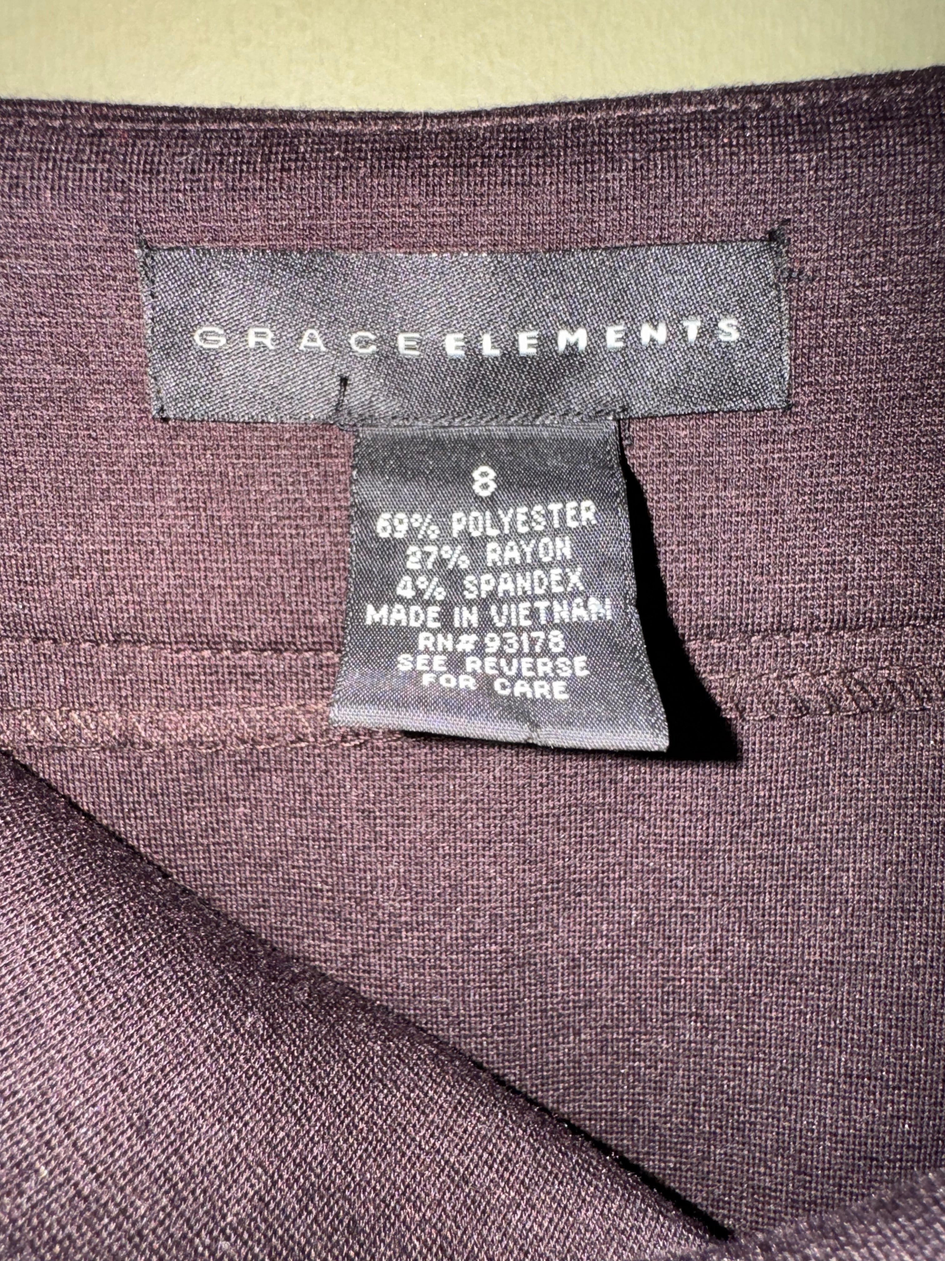 Grace Elements Brown Knit Pencil Skirt