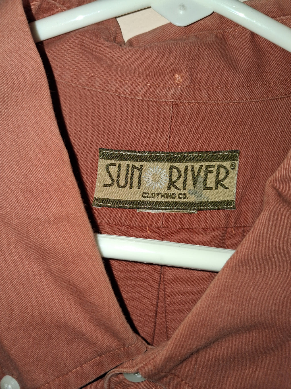 Sun River Terracotta Short-Sleeve Button-Down Shirt