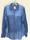 SO Medium-Wash Chambray Button-Front Shirt
