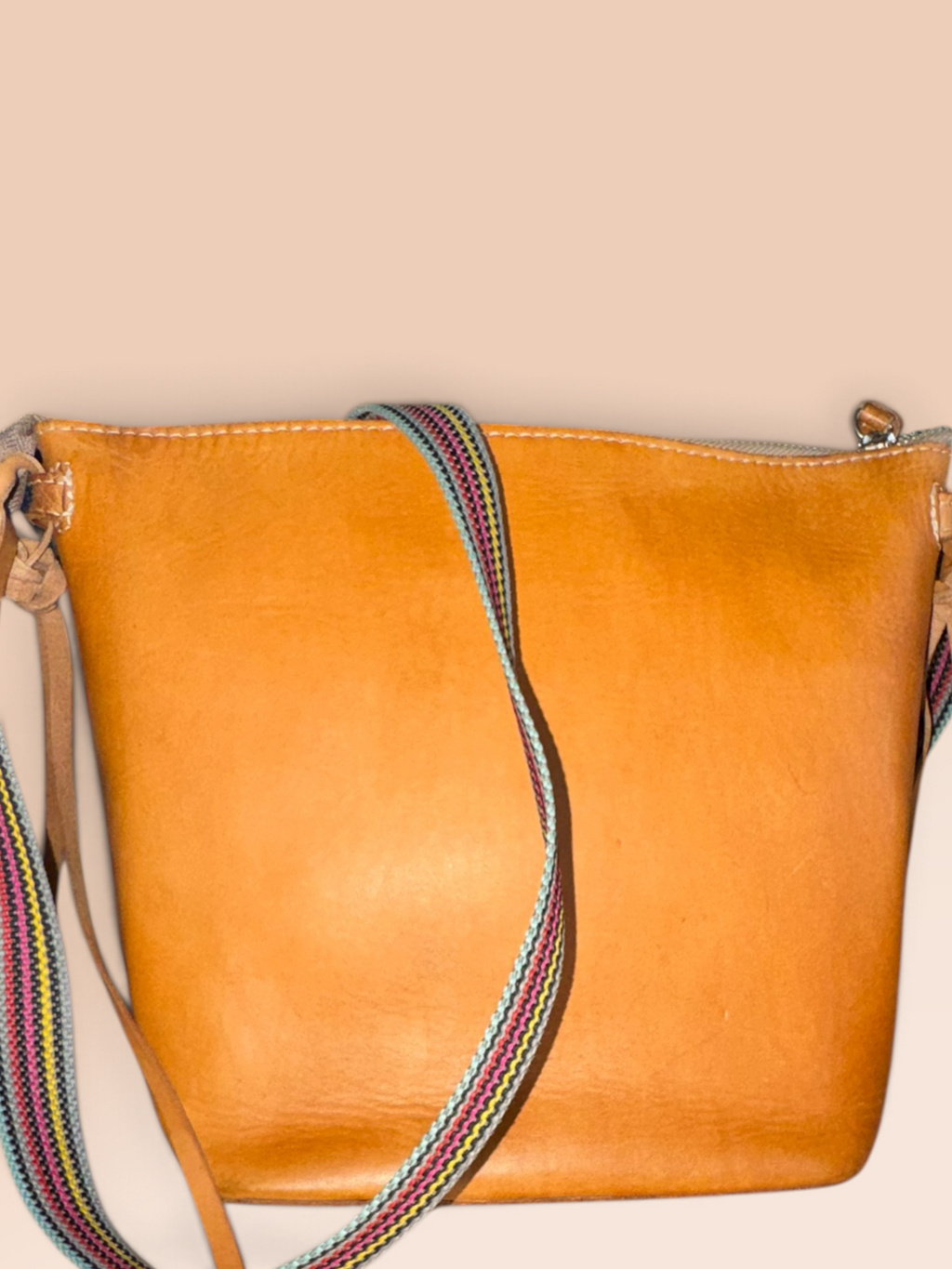 Consuela Diego Natural Leather Convertible Hobo Bag