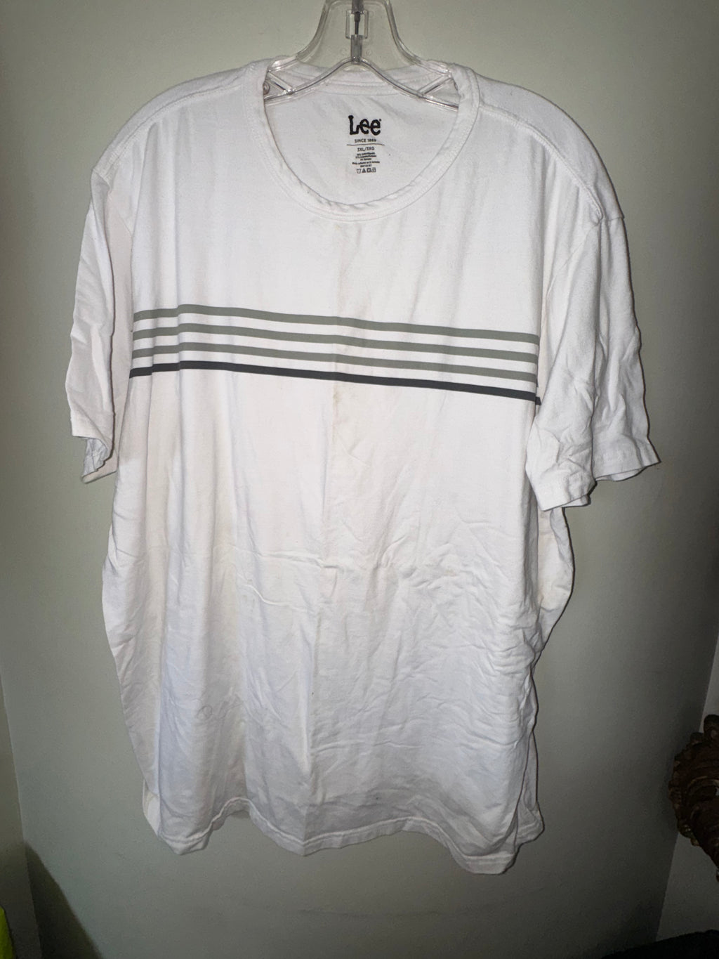 Lee White Striped Tee