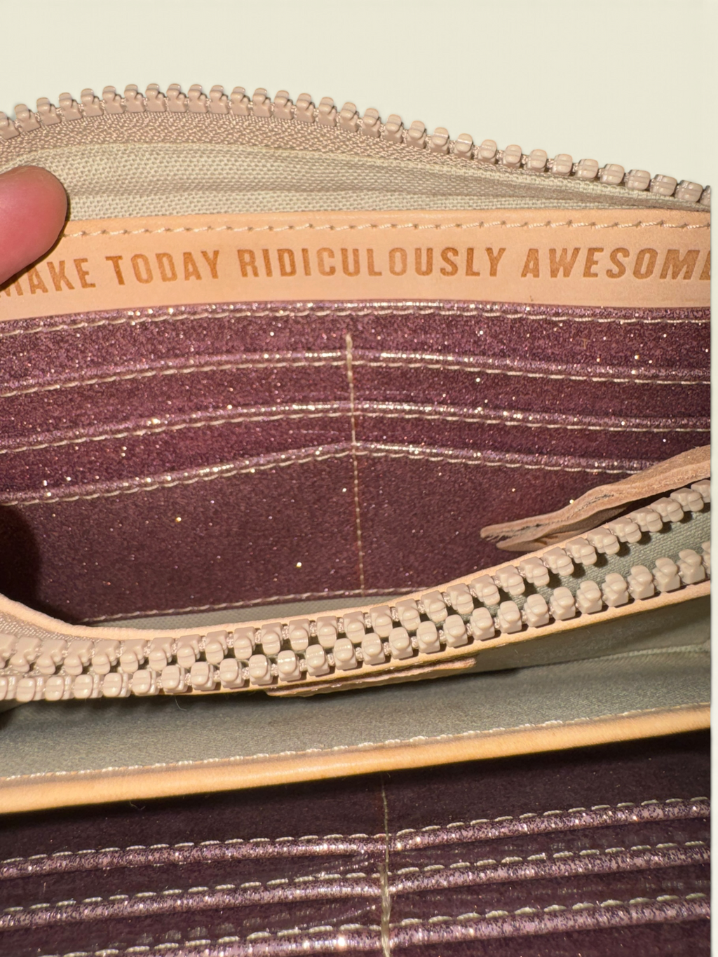 Consuela Green Snakeskin-Print Zip-Around Wallet